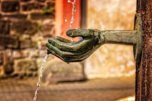 fountain, water, flow, wet, water feature, nature, lapping, water jet, hands, close up, drink, refresh, to clean, symbol, give, take, quiet, power, recover, peaceful, enjoy, drops